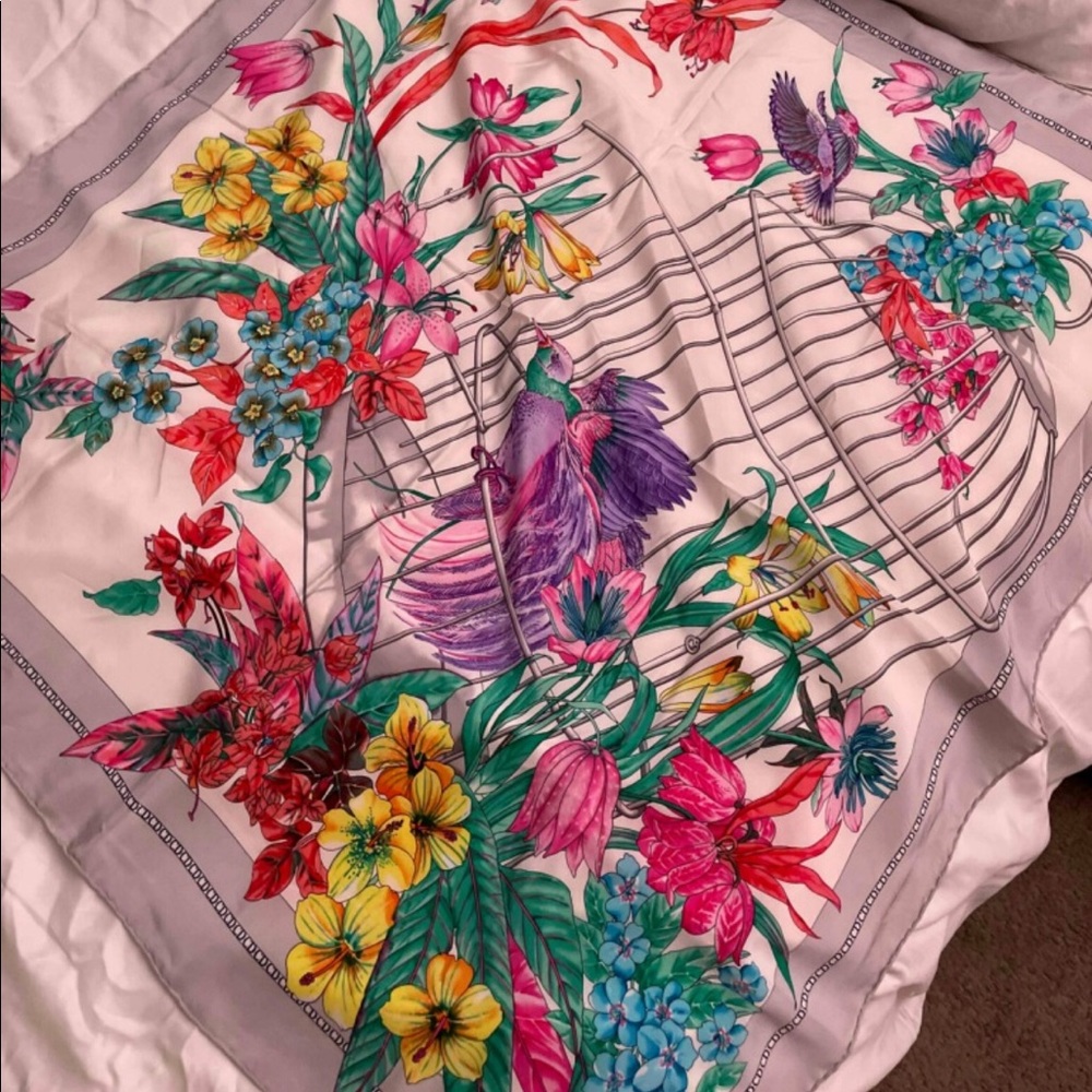 DIOR authentic Silk Scarf/Wrap -35”x35” 100% silk Made in Italy